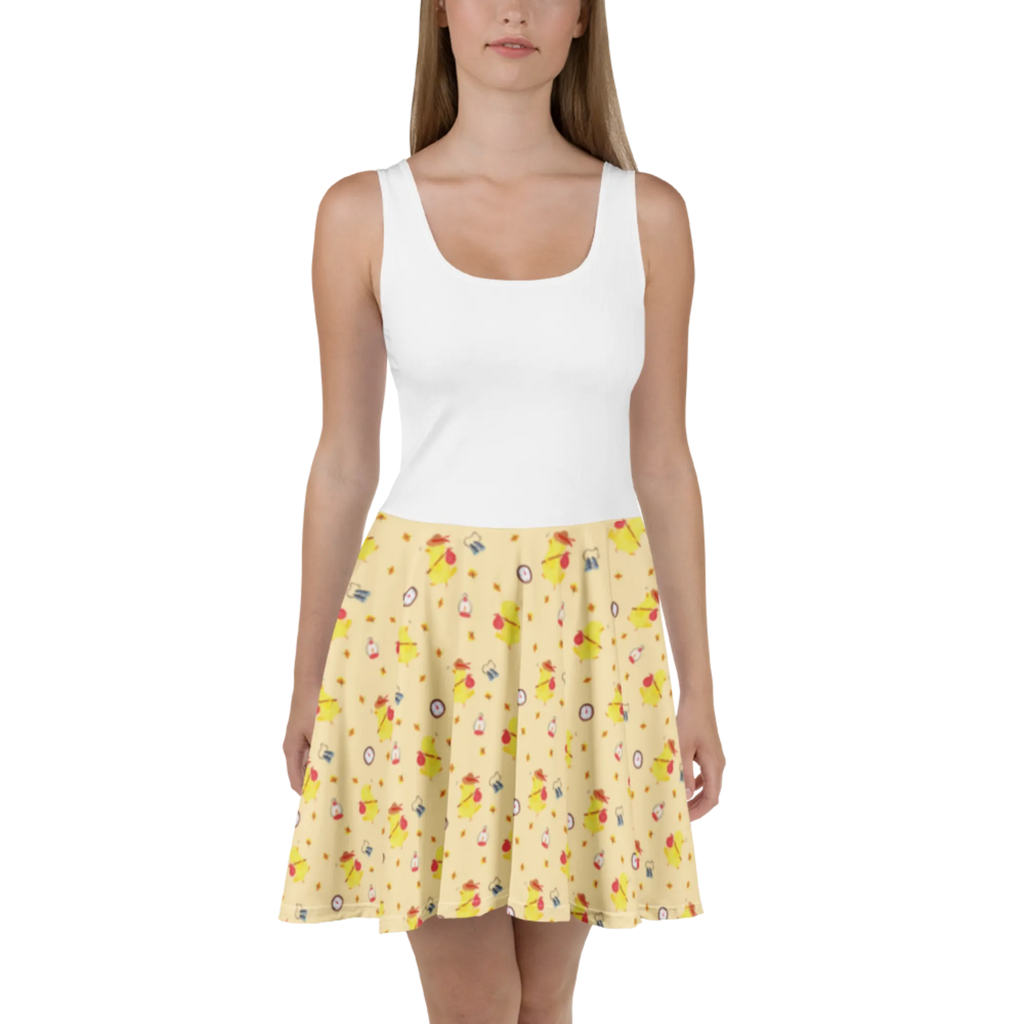 Sommerkleid Küken Wander Muster Kleid, Sommerkleid, Skaterkleid, Ostern, Osterhase, Ostergeschenke, Osternest, Osterdeko, Geschenke zu Ostern, Ostern Geschenk, Ostergeschenke Kinder, Ostern Kinder, Zeit, Ostergrüße, liebe Grüße, Grüße, Frohe Ostern, Zeitmanagement, Backpacker, Flausen, Ostereier, Reisen, Küken, Ei, Wunder, Osterei, Freude, Frühlingsgefühle, Weltenbummler