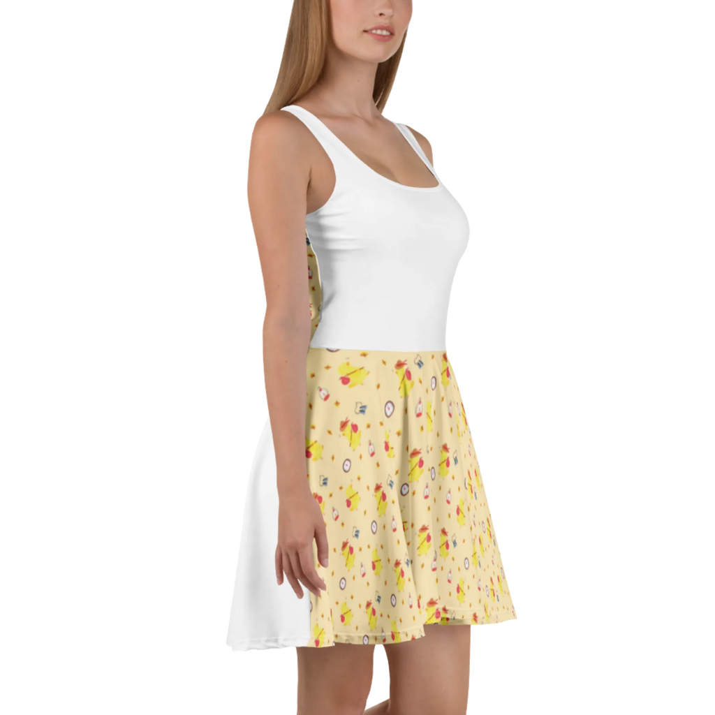 Sommerkleid Küken Wander Muster Kleid, Sommerkleid, Skaterkleid, Ostern, Osterhase, Ostergeschenke, Osternest, Osterdeko, Geschenke zu Ostern, Ostern Geschenk, Ostergeschenke Kinder, Ostern Kinder, Zeit, Ostergrüße, liebe Grüße, Grüße, Frohe Ostern, Zeitmanagement, Backpacker, Flausen, Ostereier, Reisen, Küken, Ei, Wunder, Osterei, Freude, Frühlingsgefühle, Weltenbummler