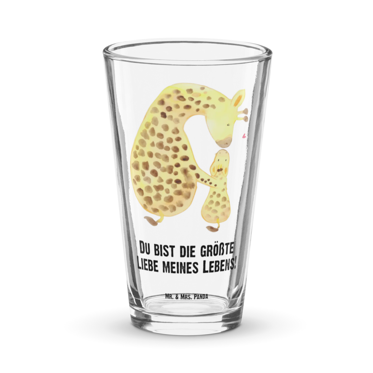Premium Trinkglas Giraffe Kind
