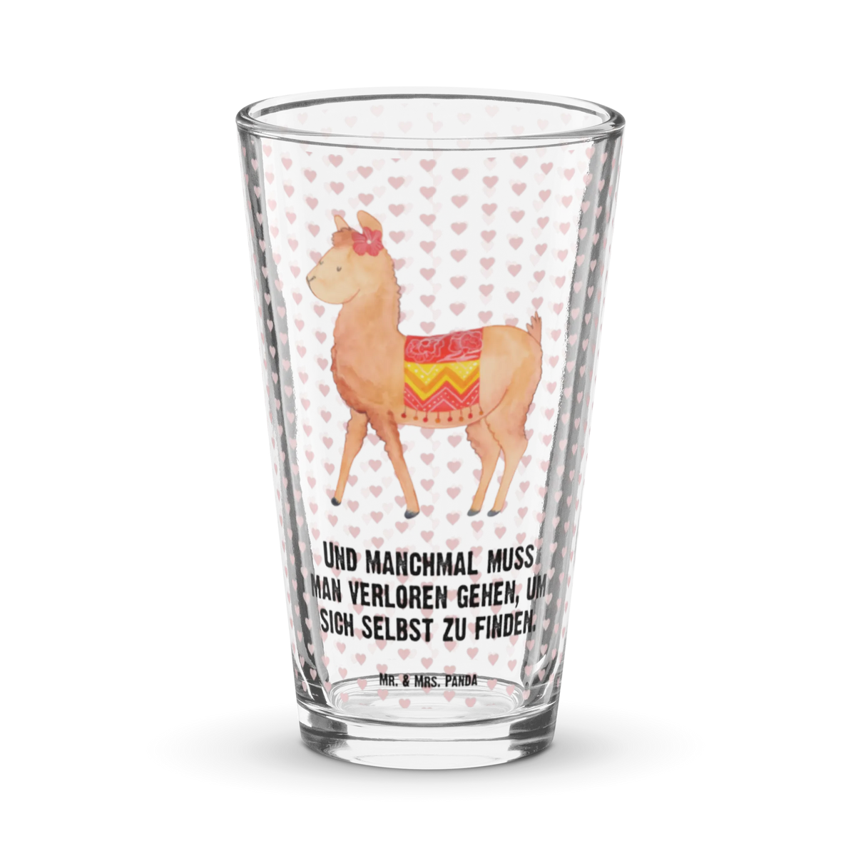 Premium Trinkglas Alpaka Stolz