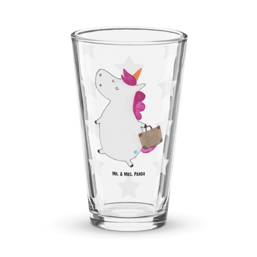 Premium drinking glass unicorn Suitcase dishwasher safe glass, beer glass, luxury drinking glass, highball glass, drinking glass, lead-free crystal glass, pint glass, barware, cocktail glass, water glass, glass, premium glassware, tumbler, stemware, unicorn, unicorns, traveler gift, luggage, suitcase, traveling, Unicorn, travel, holiday present, adventure