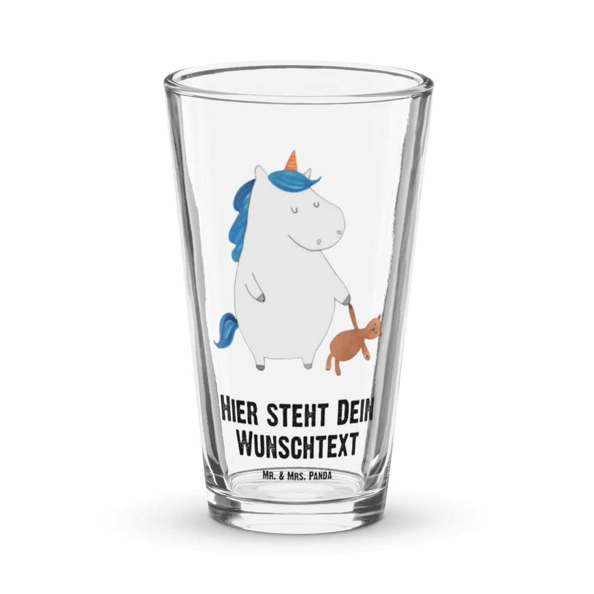 Personalized Drinking Glass unicorn teddy single life, dreaming, good night, sweet, child present, child gift, sleep, girlfriend, bed