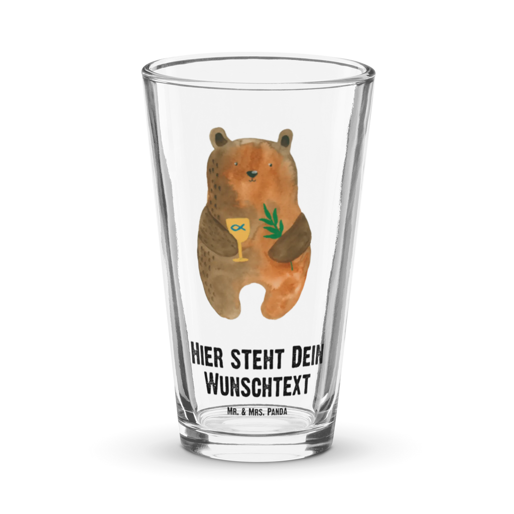 Personalized Drinking Glass bear confirmation bear, teddy, teddy bear, cuddly toy, church, evangelic, confirmation, service
