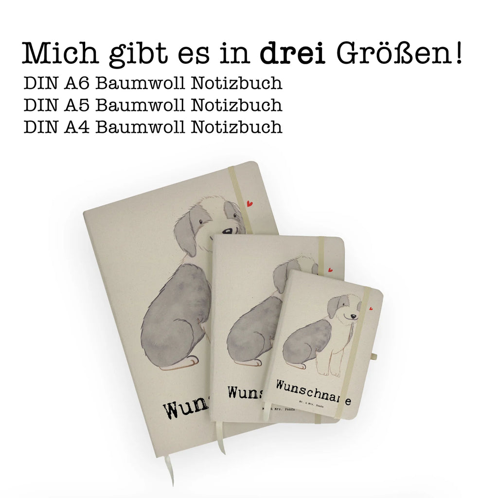 Personalised notebook Bearded Collie Lifesaver Dog, dog breed, purebred dog, dog owner, gift, animal lover, giving, puppy