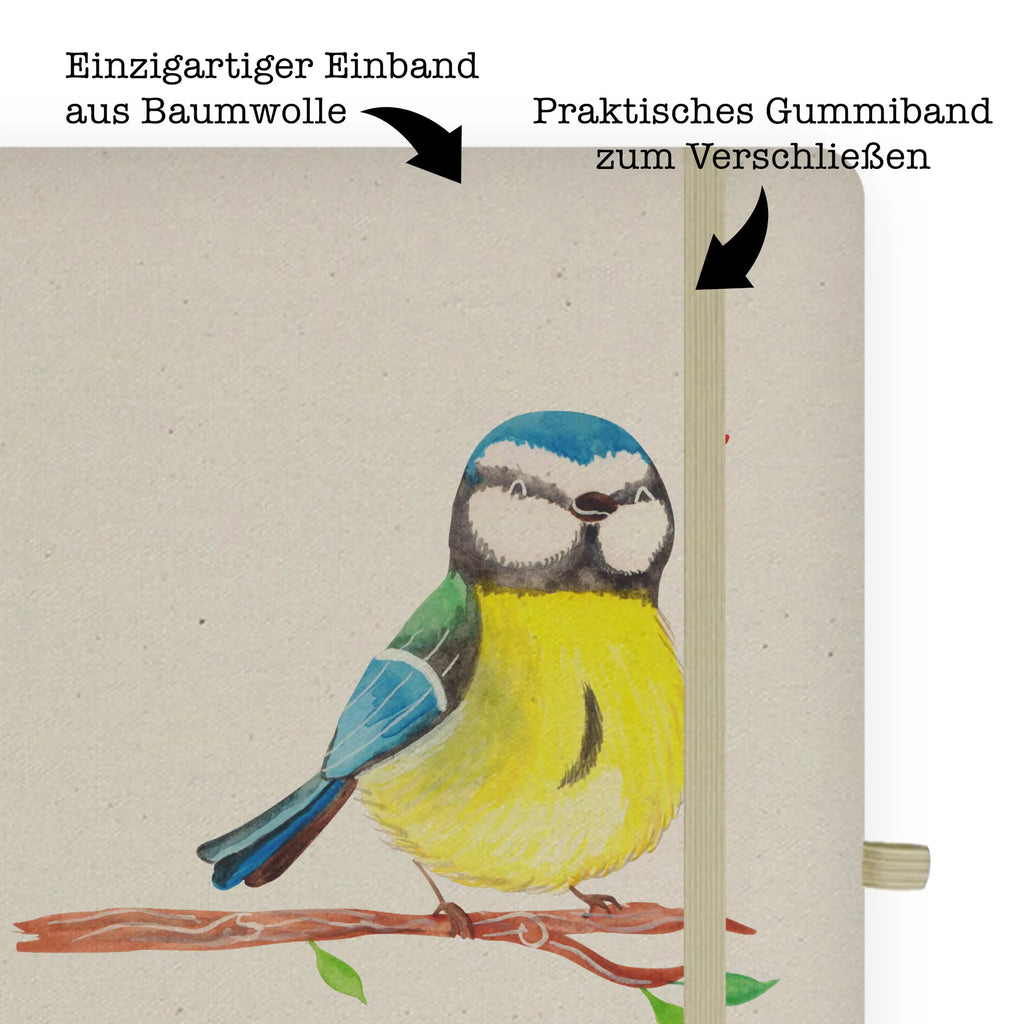 Personalised notebook Bird blue tit Easter, Easter bunny, spring fever, blue tit, greetings, Easter time, Easter greetings, bird, spring, Easter presents