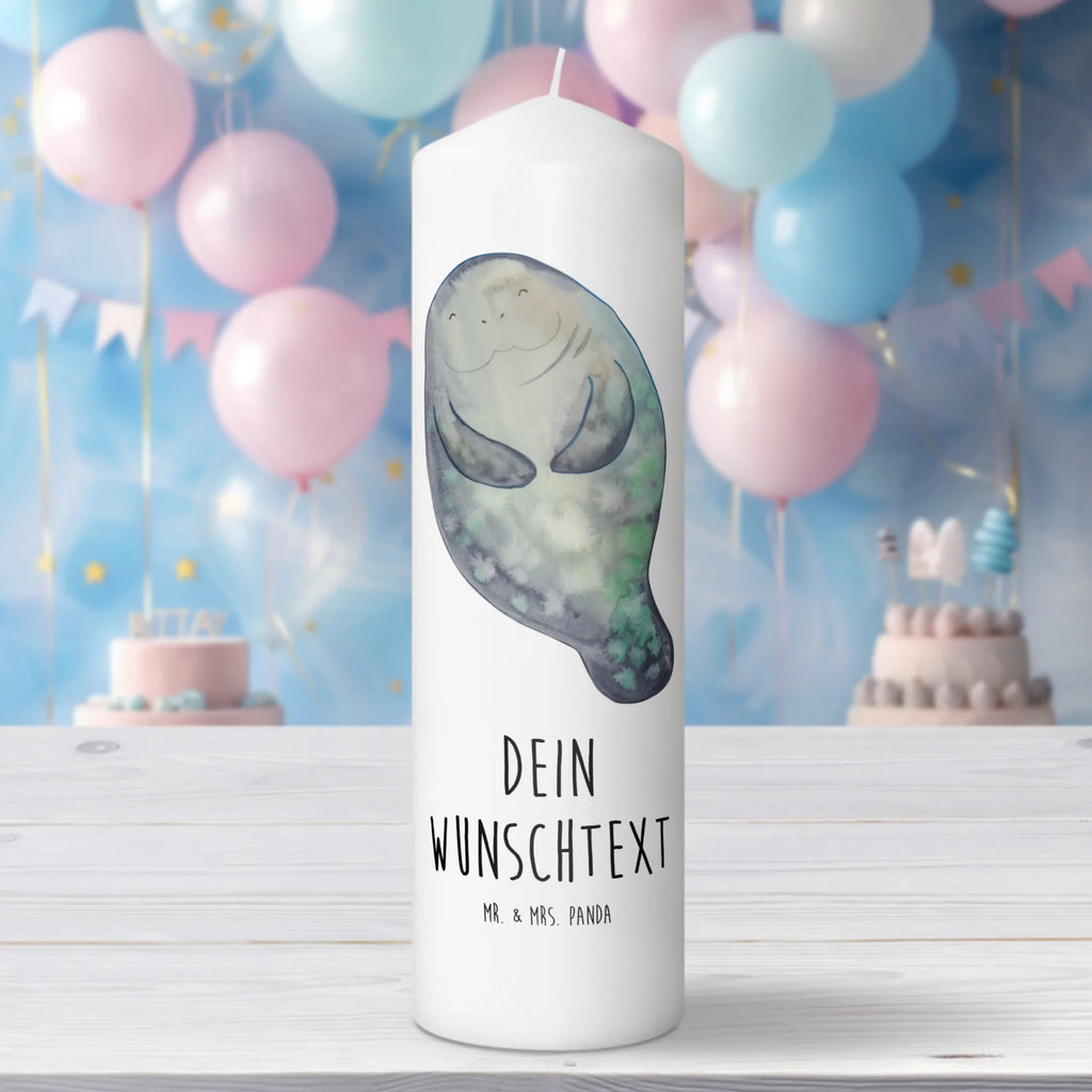 Personalised candle manatee happy Seafood, aquatic animals, ocean, sea, fish, shells, corals, reef, whale, narwhal, sea urchin, lobster, platypus, turtle, manatee, crocodile, orca, shrimp, gifts for seafood lovers, water world, underwater animals, underwater world, vacation, deep sea, seafood fans, gift ideas, seafood decoration, seafood posters, New beginning, Lovesickness, Respect, Carefulness, Girlfriend, Satisfaction, Manatee, Self-love, Manatees, New start