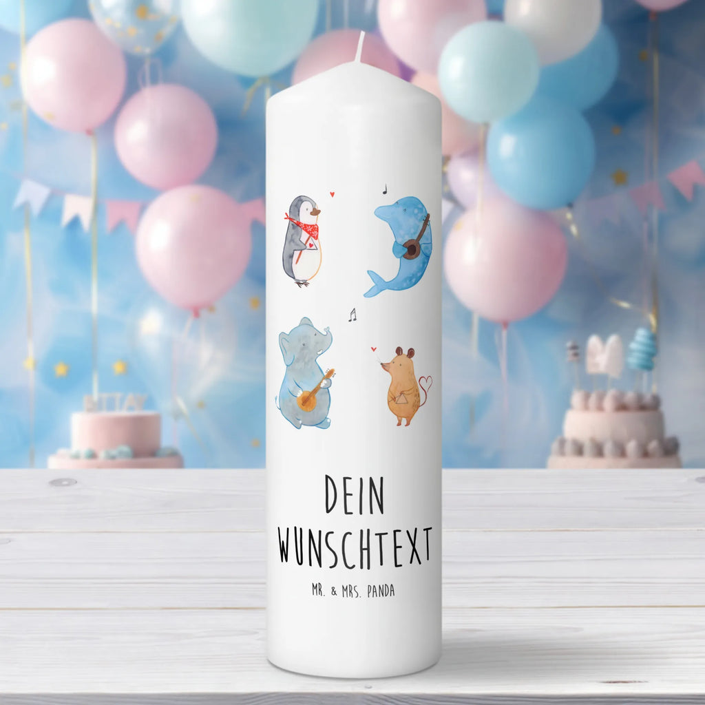 Personalisierte Kerze Big Band Kerze, Taufkerze, Kommunionskerze, Geburtstagskerze, Geschenk Kerze, Taufgeschenk Kerze, Kerze mit Druck, Besondere Kerze, Geschenkidee Kerze, Kerze für Kommunion, kerze personalisiert, personalisierte kerze, personalisierte kerzen, Tiermotive, Gute Laune, lustige Sprüche, Tiere, Hund, Pinguin, Maus, Elefant, Delfin, Gitarre, Band, Triangel, Musikanten, Musik