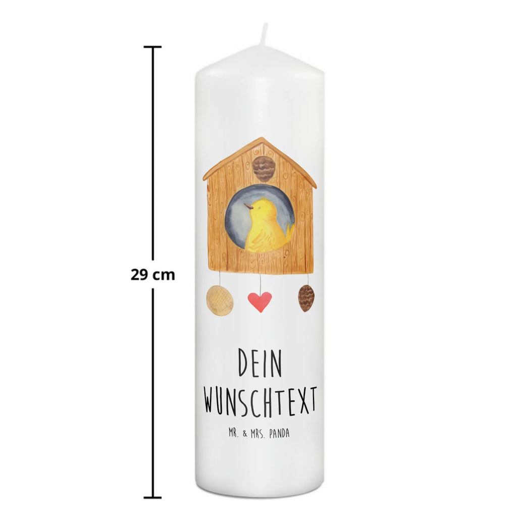 Personalised candle Bird House small animals, cute, funny, cute animal motives, hand drawn, small world, funny sayings, good mood, happy, gifts, gift ideas, special gifts, animal lover, card, birdhouse, home, family, birds, nest, Bird, castle, favorite place, apartment, house, home sweet home, our house