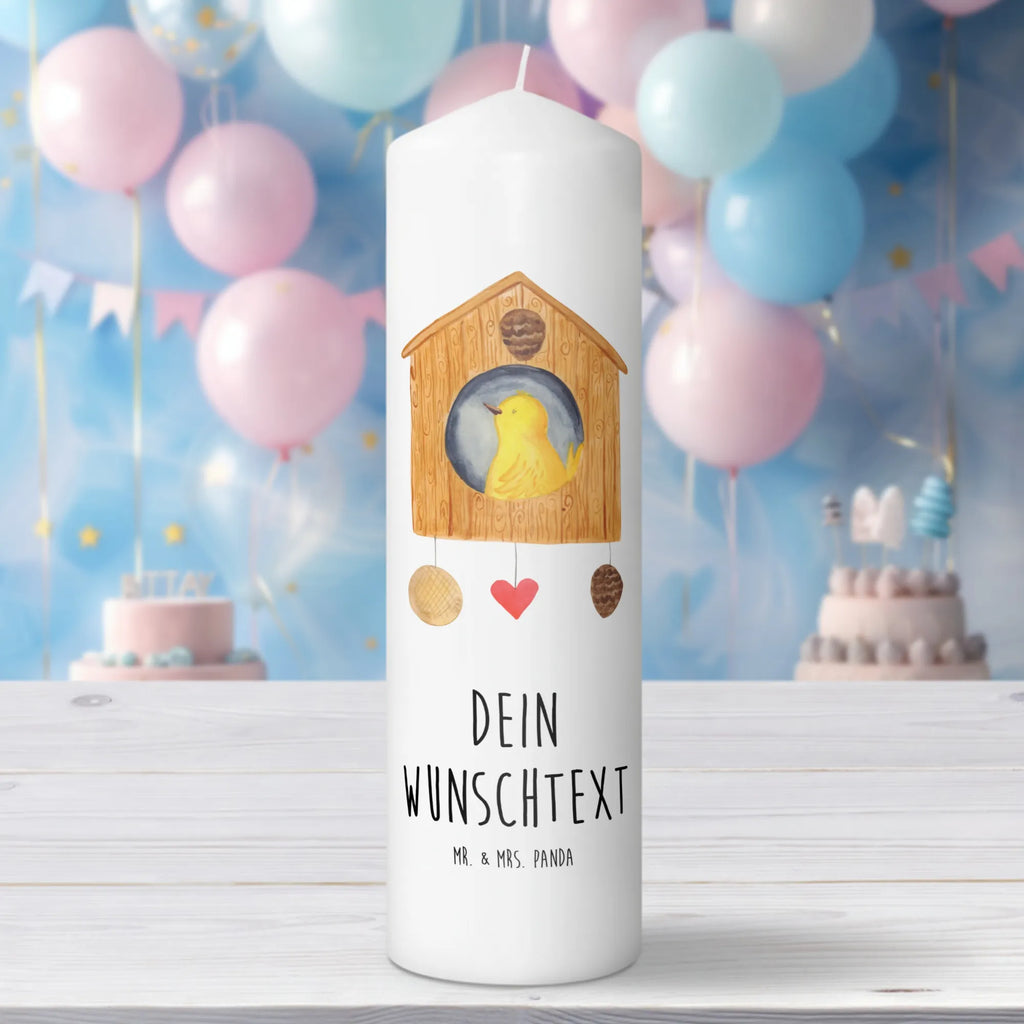 Personalised candle Bird House small animals, cute, funny, cute animal motives, hand drawn, small world, funny sayings, good mood, happy, gifts, gift ideas, special gifts, animal lover, card, birdhouse, home, family, birds, nest, Bird, castle, favorite place, apartment, house, home sweet home, our house
