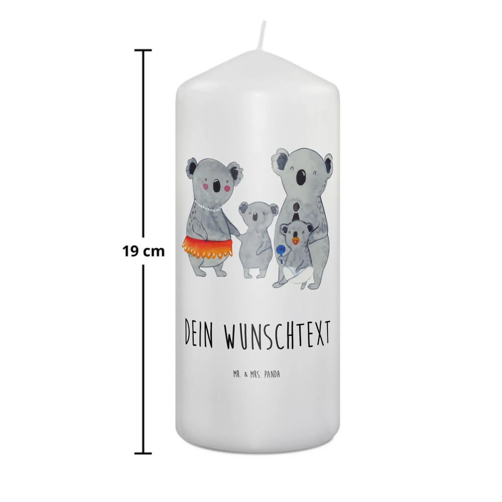 Personalizowana świeca Rodzina koali Rodzina, Dzień Ojca, Dzień Matki, brat, siostra, mama, tata, babcia, dziadek