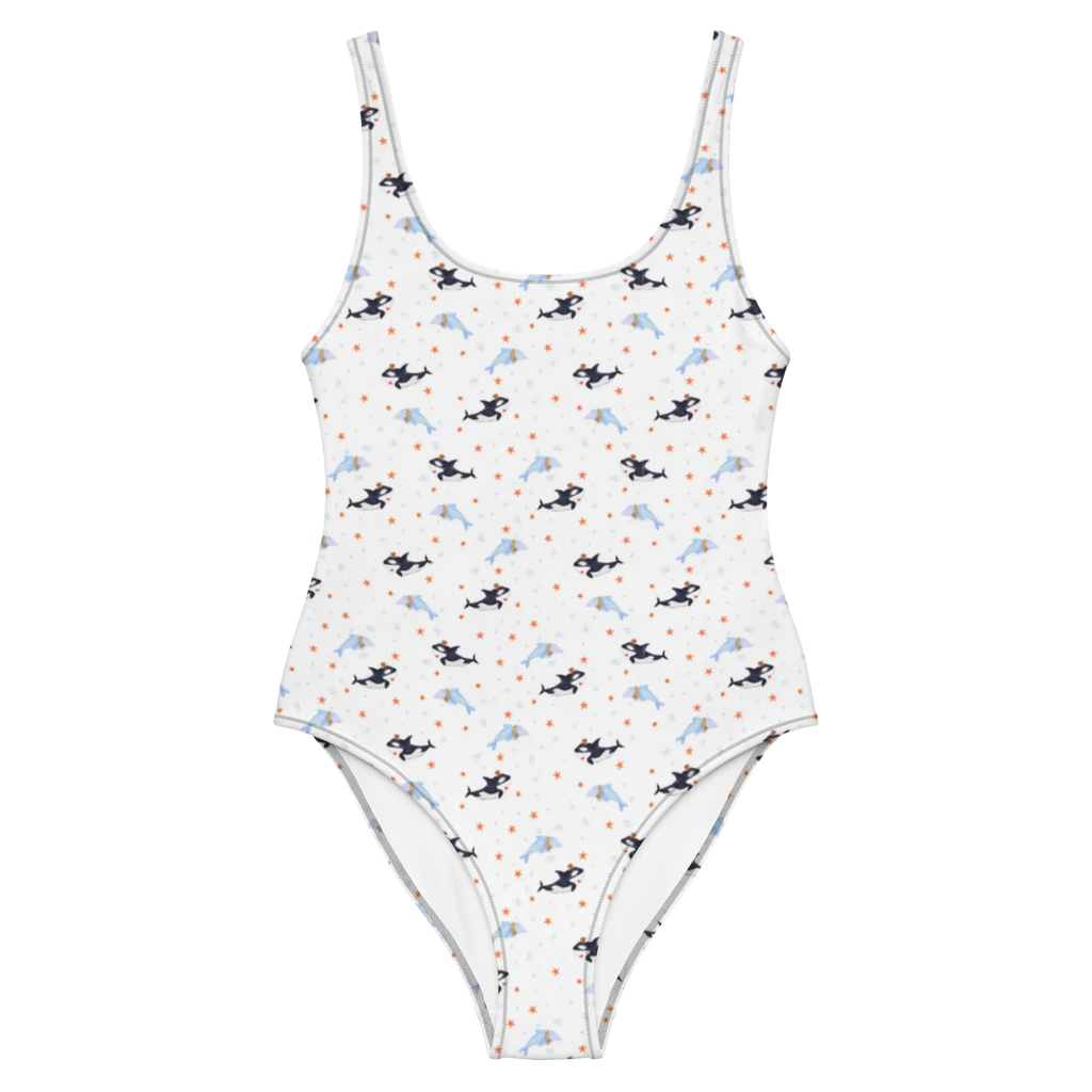 Swimsuit orca cylinder Rückenfreier Badeanzug, Swimsuit, Luxus-Bademode, Badebekleidung, Bademode, Badeanzug, Meerestiere, Urlaub, Meer, Glitzer, Fest, Konfetti, Glückwunsch, Feier, Orca, Glitter, Narwal, Fete, Geburtstag