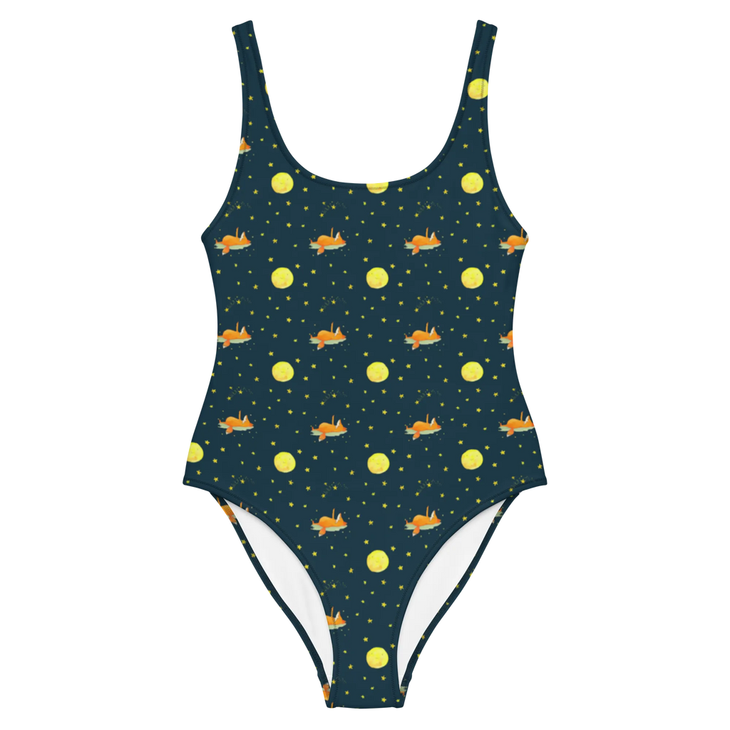 Badeanzug Fuchs Sterne Muster Rückenfreier Badeanzug, Bademode, Badeanzug, Swimsuit, Badebekleidung, Luxus-Bademode, Fuchs, Tröstende Worte, Romantik, Spruch Positiv, Füchse, Always Look On The Bright Side Of Life, Spruch schön