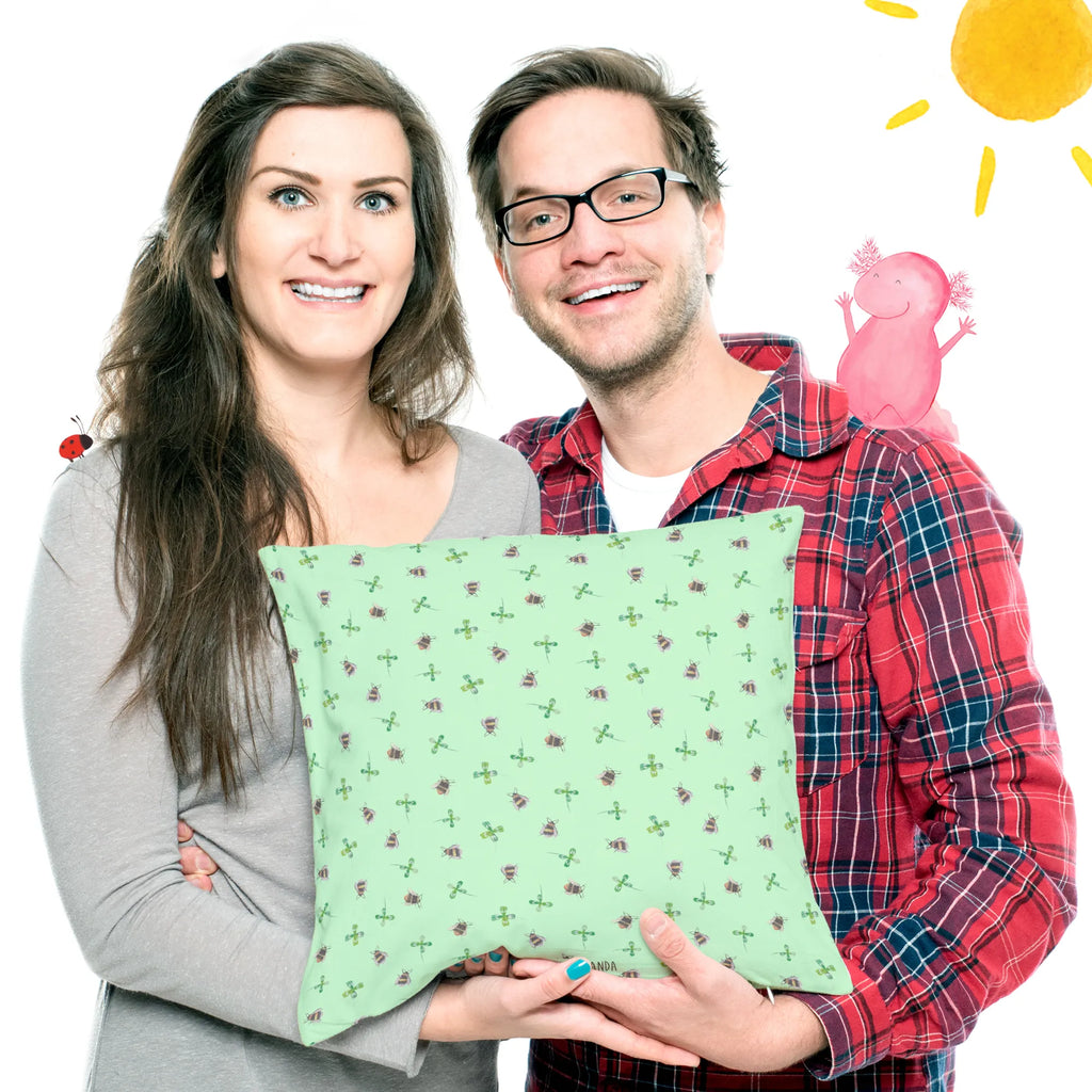 Cushion bumblebees shamrock settee, bedroom, pad, Pillow, 40 x 40, pillow case, soft, couch, 40x40, pillows, sofa, fluffy, cushion, bed, small animals, cute, funny, cute animal motives, hand drawn, small world, funny sayings, good mood, happy, gifts, gift ideas, special gifts, animal lover, card, become happy, saying happy, bee, bumblebee, bee decoration, saying positive, saying beautiful, be happy