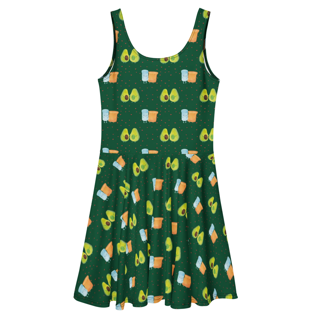 Sommerkleid Avocado Pärchen Muster Sommerkleid, Kleid, Skaterkleid, Vegan, Gesund, Veggie, Avocado, Avocados, Kinder, Babyshower, Familie, Avocuddle, Liebe, Geburt, Schwangerschaft, Hochzeit, Babyparty