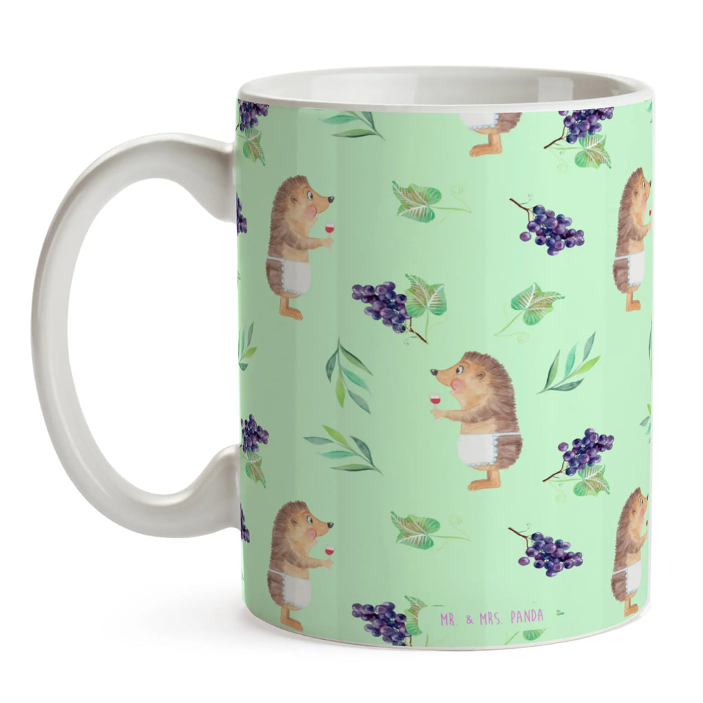 Tasse Igel Wein Muster Tasse mit Motiven, Geschenktasse, Teetasse, Keramiktasse, Bürotasse, Kaffeetasse, Tasse mit Zitaten, Tasse, Porzellantasse, Tiermotive, Gute Laune, lustige Sprüche, Tiere, Wein trinken, Rotwein, Geschenk Weintrinker, Geschenk Weinliebhaber, Weinglas, Igel, Weißwein, Wein Spruch, Wein Deko