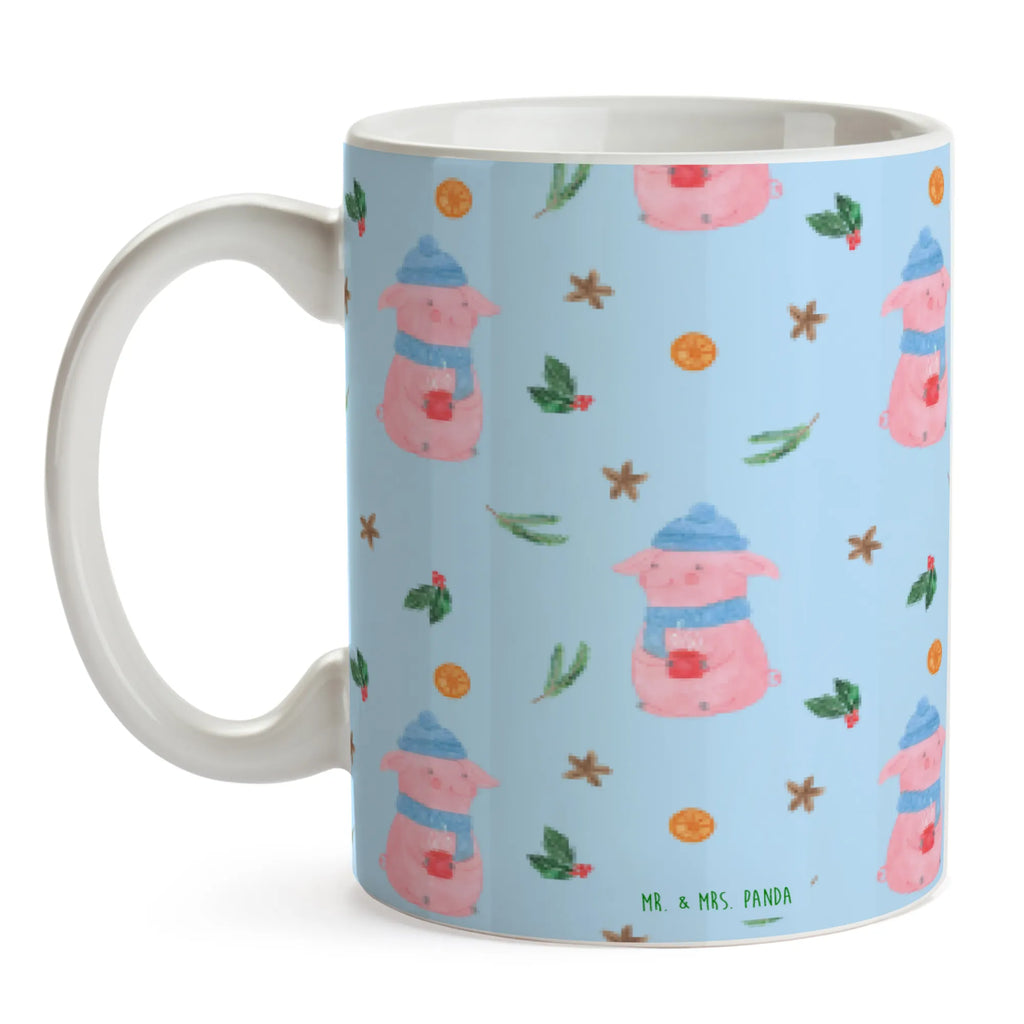 Kubek Świnka grzane wino Zima, Boże Narodzenie, dekoracje świąteczne, Mikołaj, Adwent, Wigilia, zimowy motyw