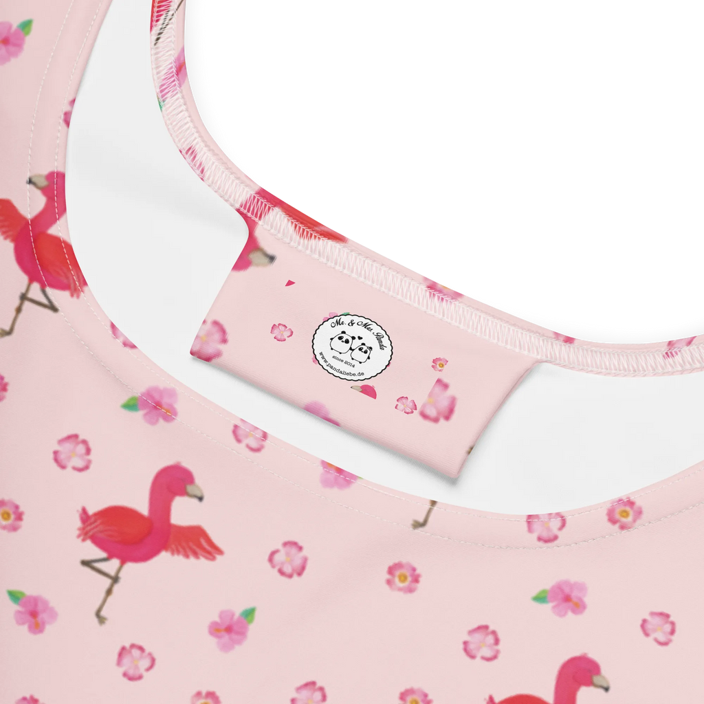 Sukienka letnia Flamingo joga Sommerkleid, Kleid, Skaterkleid, Flamingo, Namaste, Yoga, Vogel, Tiefenentspannung, Entspannung, Aufregen, Achtsamkeit, Yoga-Übung, Ärger