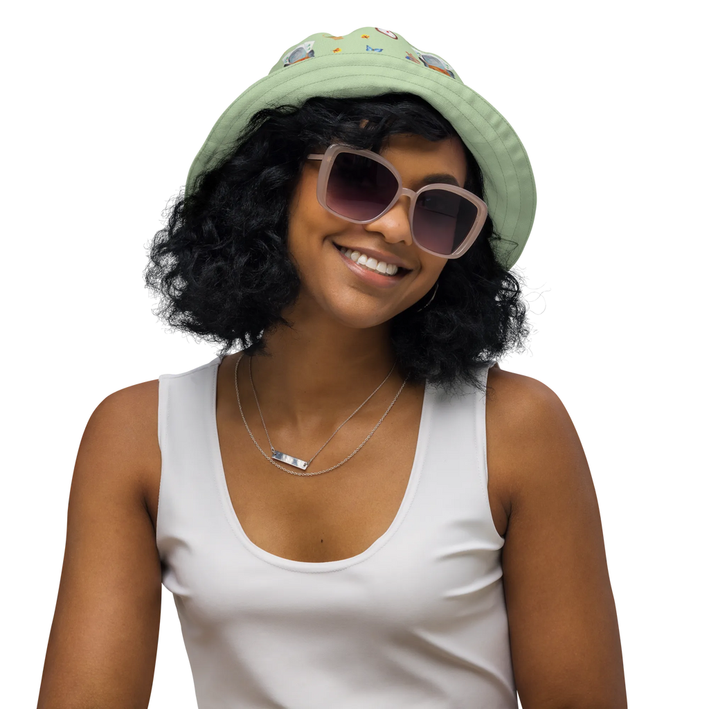 sun hat Penguin & Mouse Hiker Sonnenhut, Sommerhut, Fischerhut, Anglerhut, Wendehut, Wendecap, Wendemütze, Sonnenmütze, zweifarbiger Hut, Strandhut, Freizeithut, Outdoorhut, Pinguin, Pinguine, Abenteurer, Abenteuer, Roadtrip, Ausflug, Wanderlust, wandern