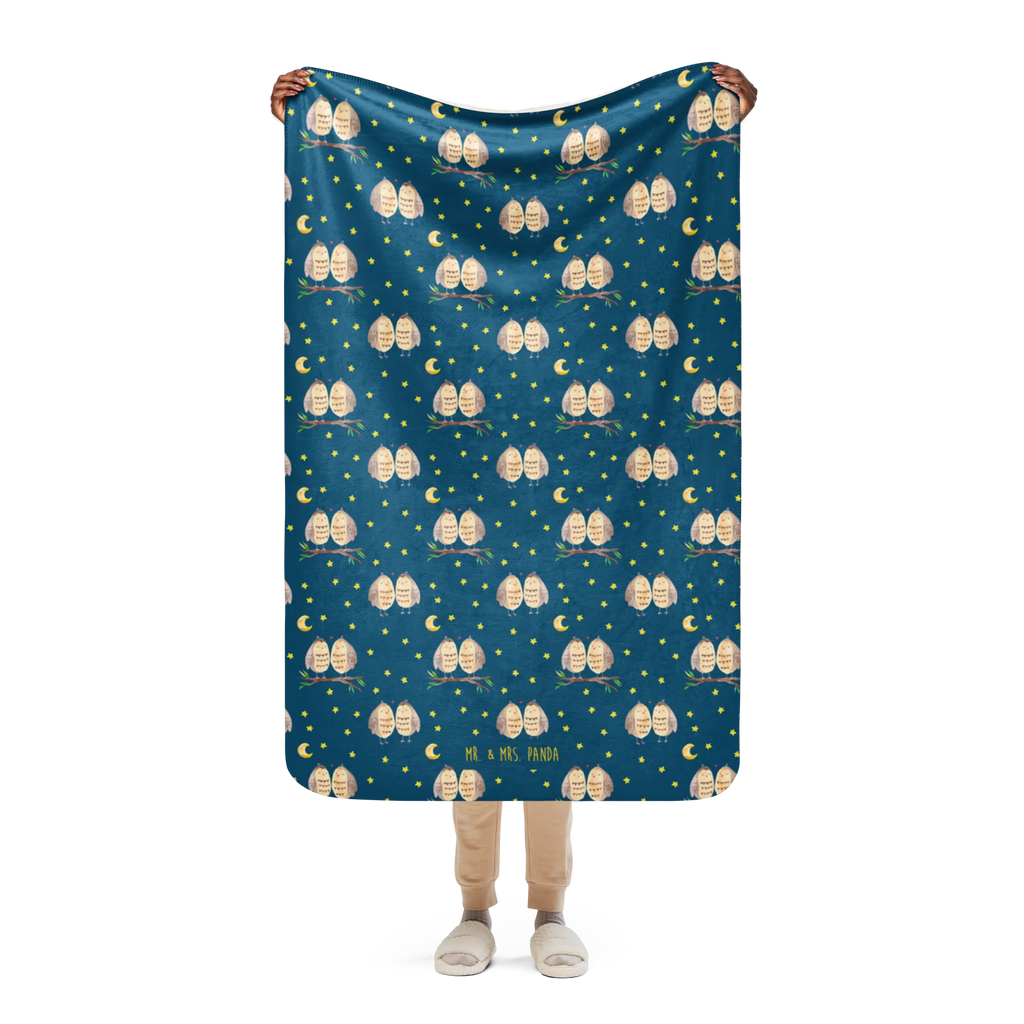 Sherpa Kuscheldecke Eulen Liebe Muster Eule, Liebe, Freundin Geschenk, Hochzeit Spruch, Eule Deko, Owl, Wortspiel lustig, All you need is love, Freund, Liebe Spruch