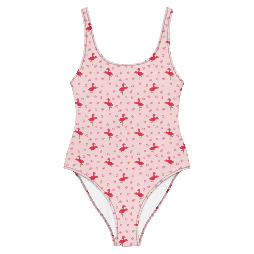 Strój kąpielowy Flamingo joga Badebekleidung, Badeanzug, Bademode, Luxus-Bademode, Rückenfreier Badeanzug, Swimsuit, Flamingo, Yoga, Ärger, Achtsamkeit, Vogel, Tiefenentspannung, Namaste, Entspannung, Aufregen, Yoga-Übung