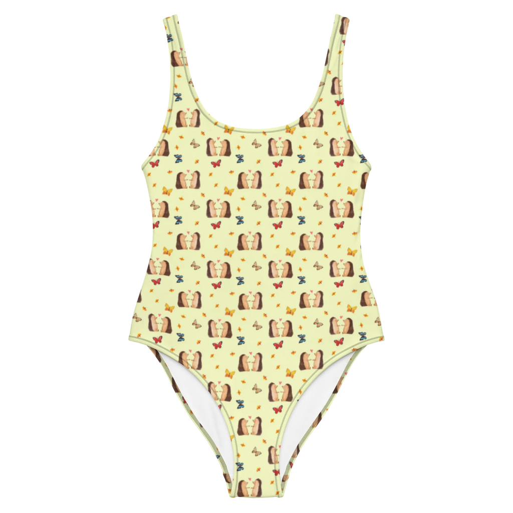 Badeanzug Igel Liebe Muster Rückenfreier Badeanzug, Luxus-Bademode, Swimsuit, Badeanzug, Badebekleidung, Bademode, Liebe, Partner, Freund, Freundin, Ehemann, Ehefrau, Heiraten, Verlobung, Heiratsantrag, Liebesgeschenk, Jahrestag, Hocheitstag, Igel, Hochzeit, Verlobt, Geschenk, Verheiratet, Hochzeitstag, Liebesbeweis, Verliebt