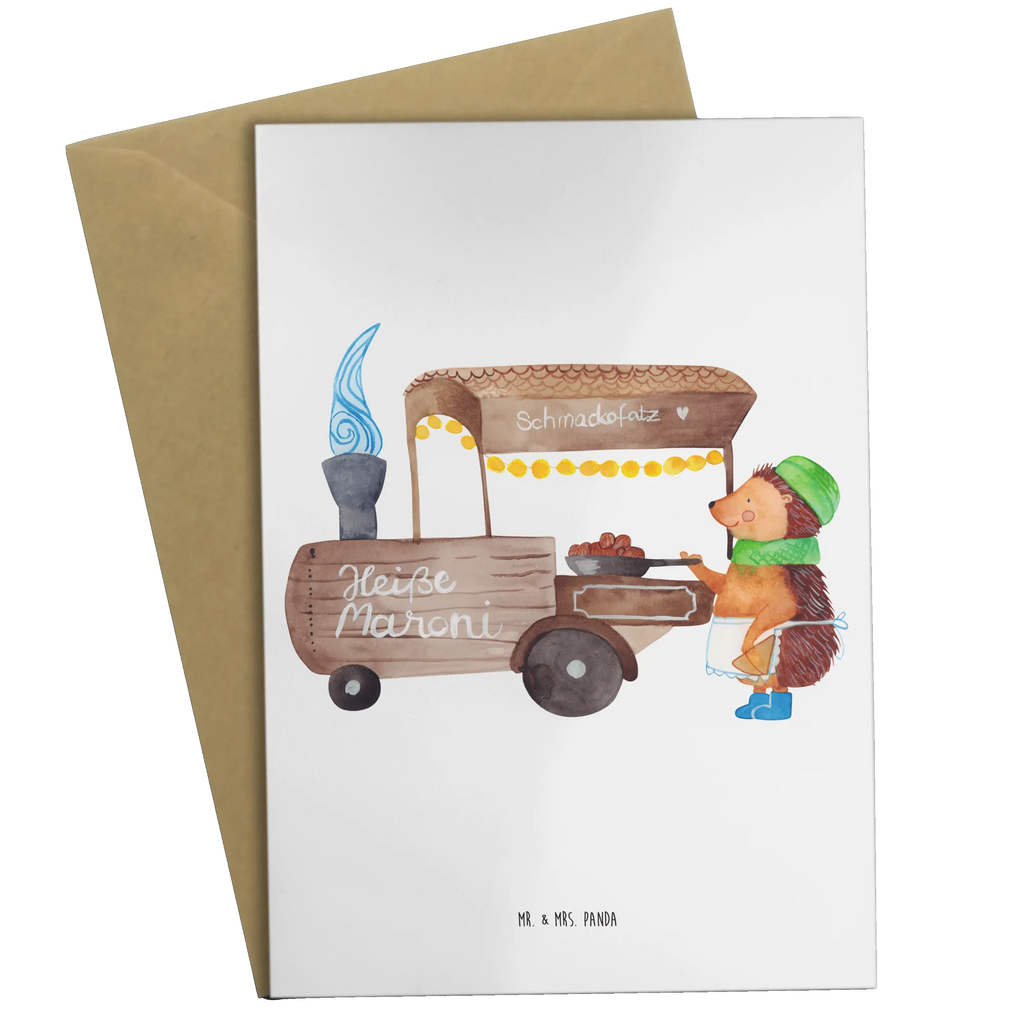 Kartka okolicznościowa Jeż kasztany Ansichtskarten, Einladungskarte, Karte, Grußkarte, Hochzeitskarte, Geburtstagskarte, Glückwunschkarte, Klappkarte, Winter, Weihnachten, Weihnachtsdeko, Nikolaus, Advent, Heiligabend, Wintermotiv, Duft, Kastanien, Weihnachtsmarkt, Maronen