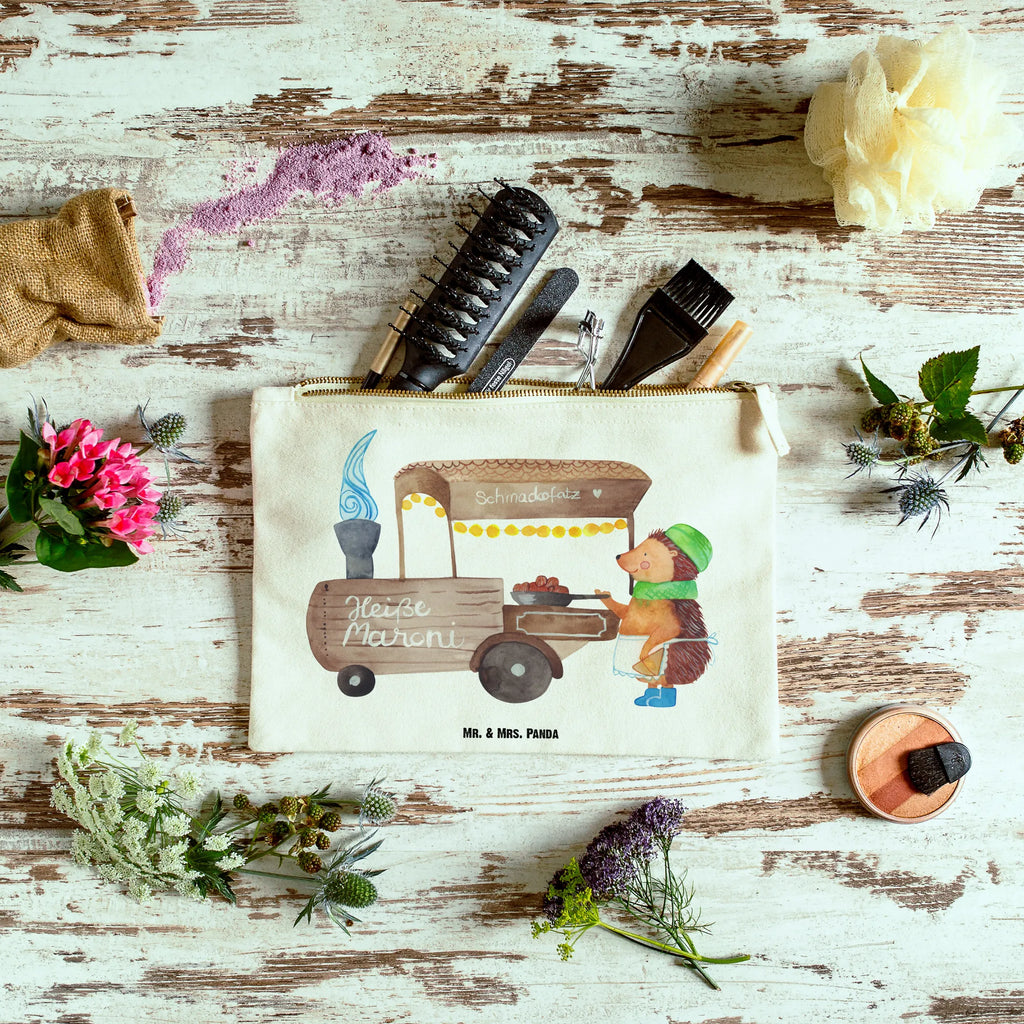 Make-up bag hedgehog Chestnuts Winter, Christmas, Christmas time, snow