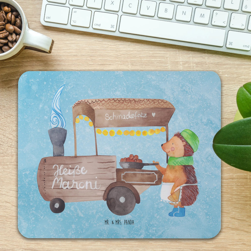 Podkładka pod mysz Jeż kasztany Mauspad Büro, Mauspad, Büroausstattung, Arbeitszimmer, Mausunterlage, Mousepad, Computer zubehör, Designer Mauspad, PC Zubehör, Einzigartiges Mauspad, Winter, Weihnachten, Weihnachtsdeko, Nikolaus, Advent, Heiligabend, Wintermotiv, Maronen, Duft, Weihnachtsmarkt, Kastanien