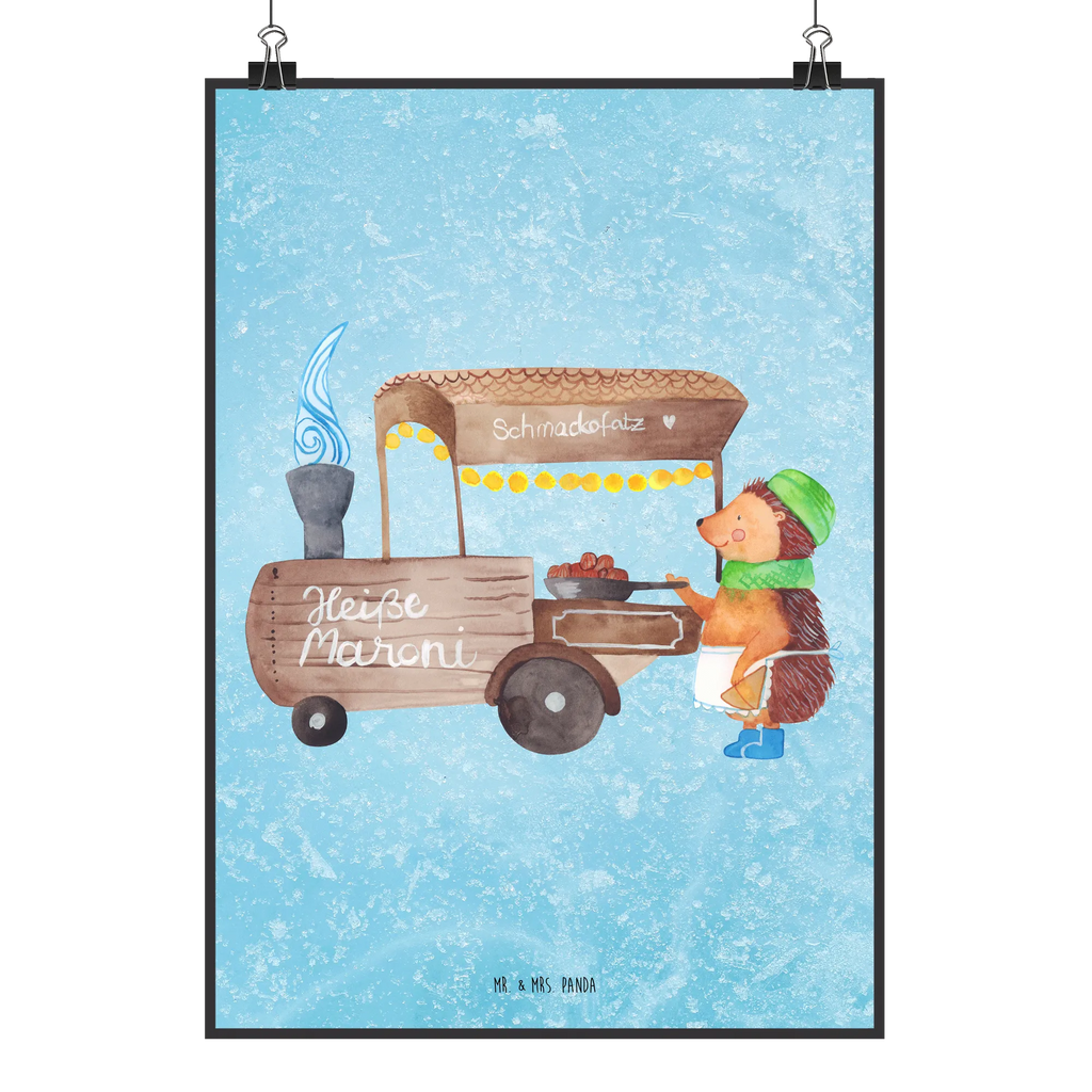 Plakat Jeż kasztany Raumdekoration, Kunstdruck, Küchenposter, Wanddeko, Designposter, Poster, Wanddeko Bild, Posterdruck, Handgemaltes Poster, Wanddekoration, Kinderposter, Wandposter, Bild, Mr. & Mrs. Panda Poster, Winter, Weihnachten, Weihnachtsdeko, Nikolaus, Advent, Heiligabend, Wintermotiv, Weihnachtsmarkt, Kastanien, Maronen, Duft