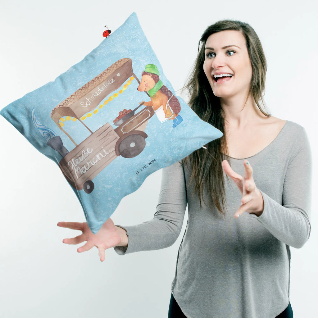 Cushion hedgehog Chestnuts cushion, pillow case, sofa, pad, fluffy, settee, soft, 40 x 40, Pillow, bed, bedroom, couch, pillows, 40x40, Winter, Christmas, Christmas time, snow