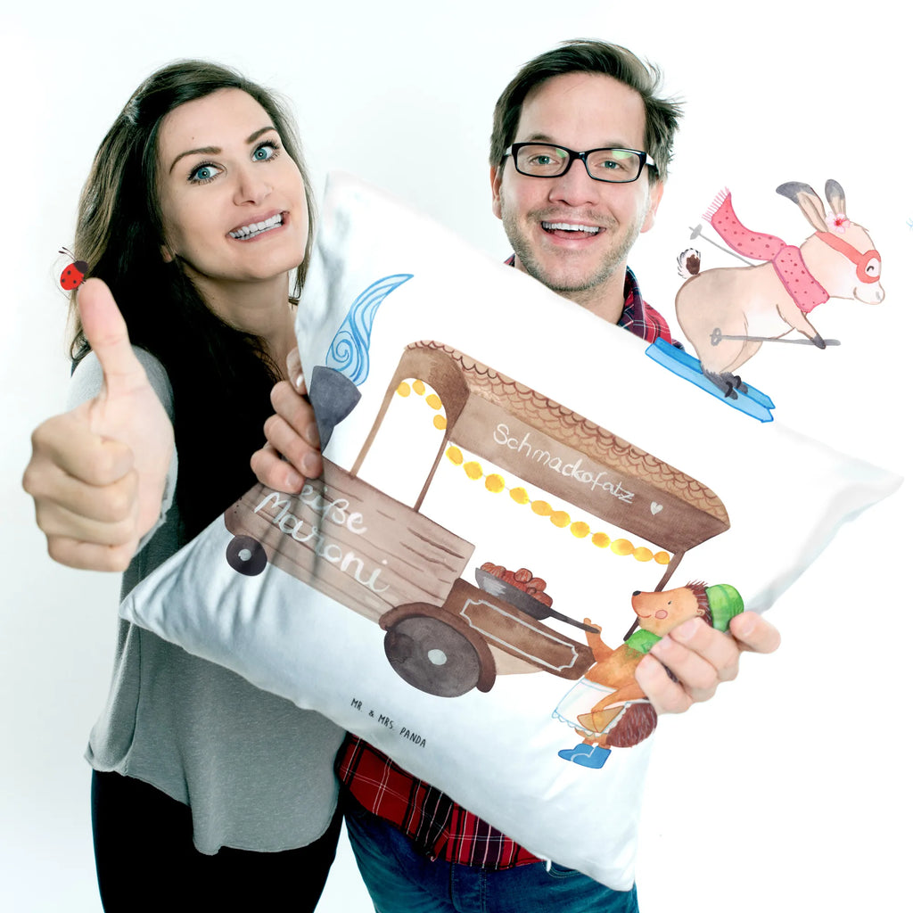 Cushion hedgehog Chestnuts cushion, pillow case, sofa, pad, fluffy, settee, soft, 40 x 40, Pillow, bed, bedroom, couch, pillows, 40x40, Winter, Christmas, Christmas time, snow