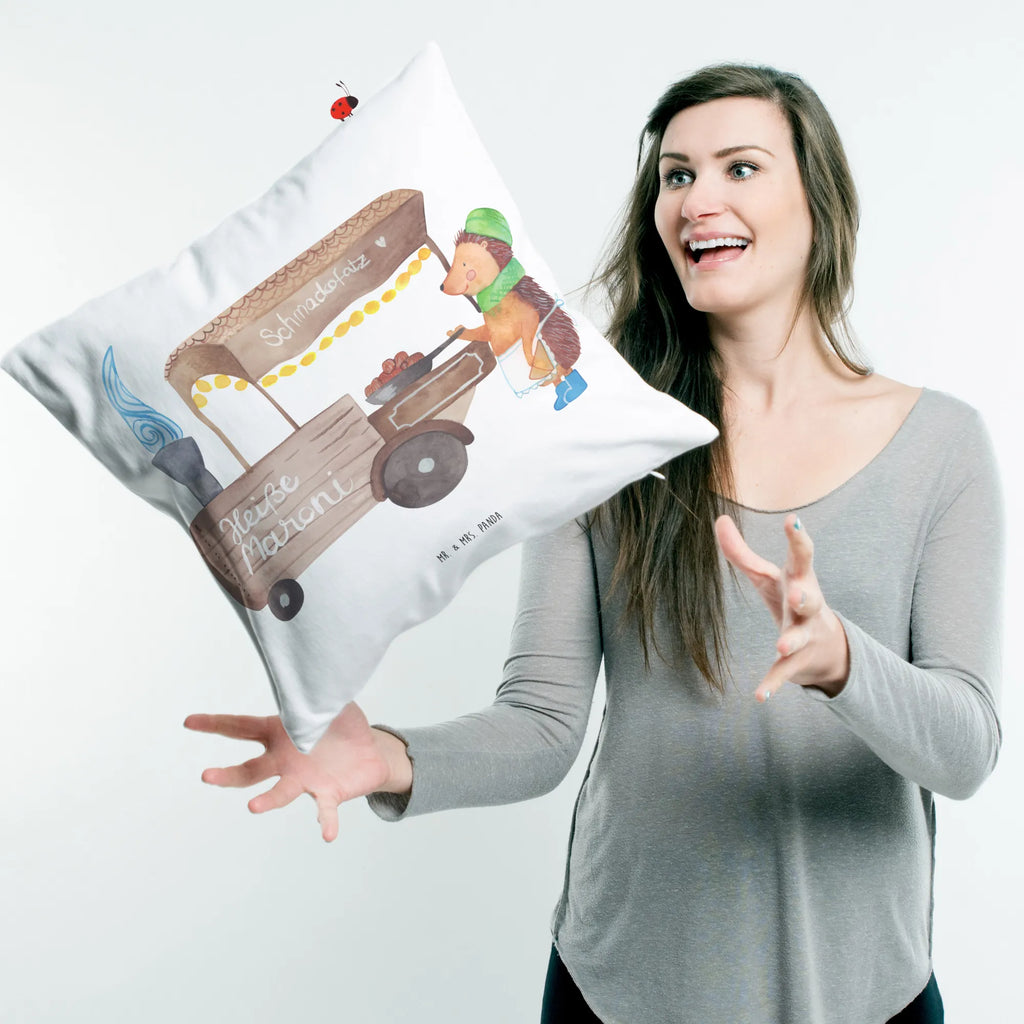 Cushion hedgehog Chestnuts cushion, pillow case, sofa, pad, fluffy, settee, soft, 40 x 40, Pillow, bed, bedroom, couch, pillows, 40x40, Winter, Christmas, Christmas time, snow