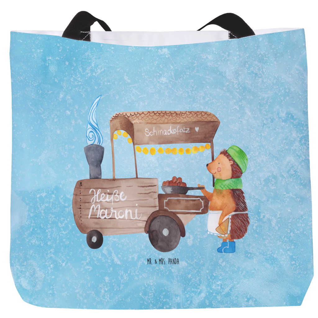 Shopper hedgehog Chestnuts shopper, beach bag, woman, handle bag, shopping bag, large, XXL, carrier bag, bag, Winter, Christmas, Christmas time, snow