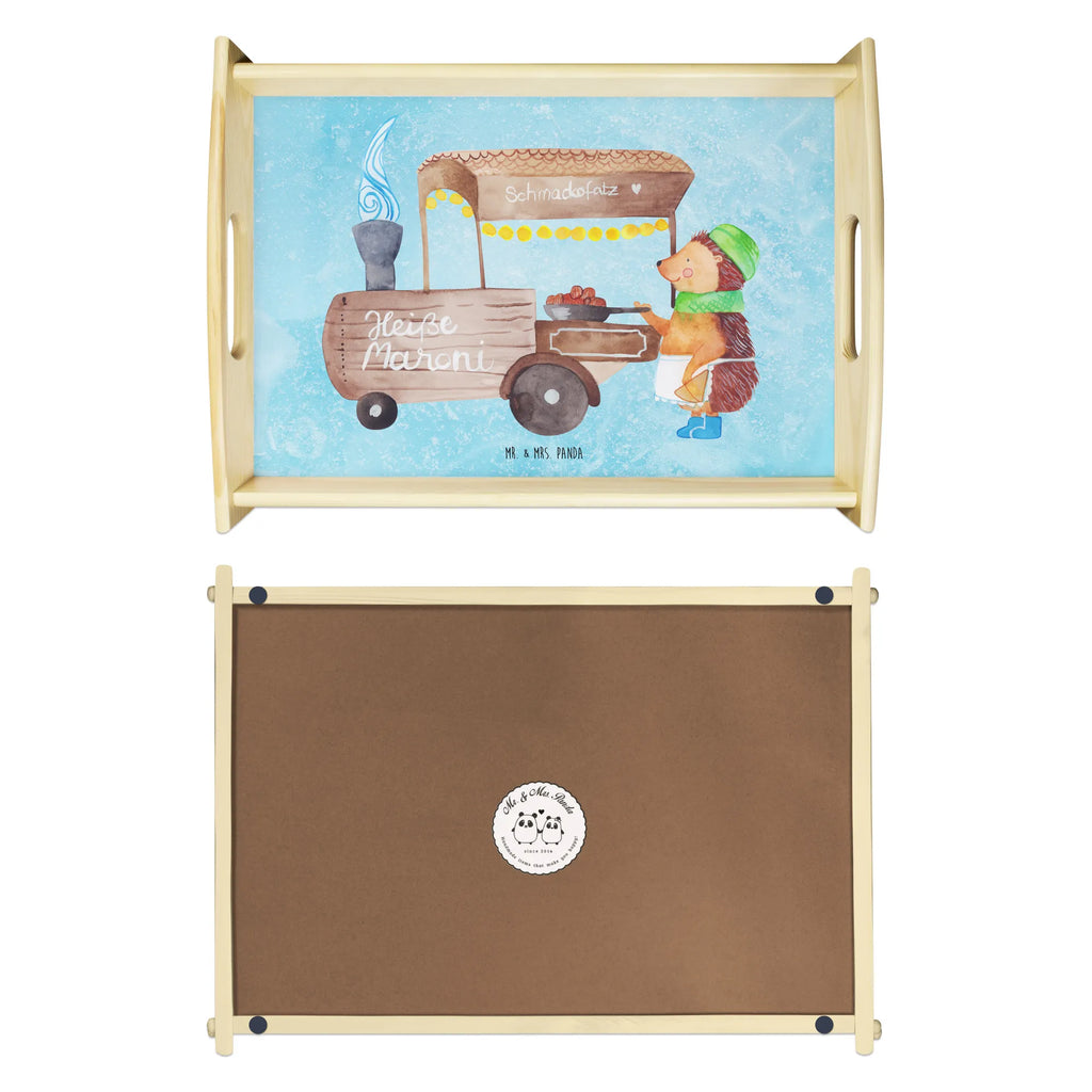 Serviertablett Igel Maronen Küchentablett, Dekotablett, Serviertablett, Tablett, Frühstückstablett, Holztablett, Winter, Weihnachten, Weihnachtsdeko, Nikolaus, Advent, Heiligabend, Wintermotiv, Kastanien, Maronen, Duft, Weihnachtsmarkt