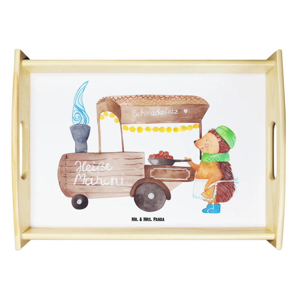 Serviertablett Igel Maronen Küchentablett, Dekotablett, Serviertablett, Tablett, Frühstückstablett, Holztablett, Winter, Weihnachten, Weihnachtsdeko, Nikolaus, Advent, Heiligabend, Wintermotiv, Kastanien, Maronen, Duft, Weihnachtsmarkt