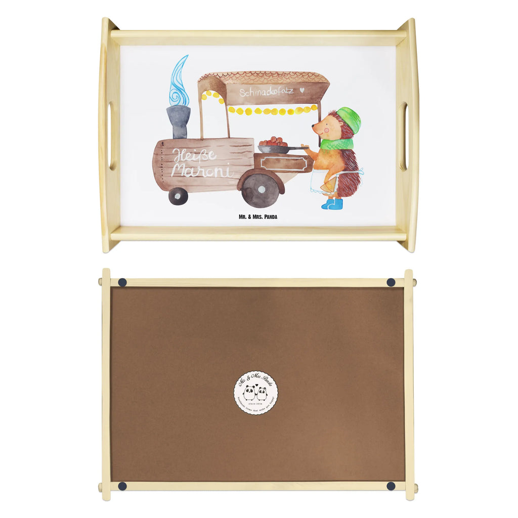 Serviertablett Igel Maronen Küchentablett, Dekotablett, Serviertablett, Tablett, Frühstückstablett, Holztablett, Winter, Weihnachten, Weihnachtsdeko, Nikolaus, Advent, Heiligabend, Wintermotiv, Kastanien, Maronen, Duft, Weihnachtsmarkt