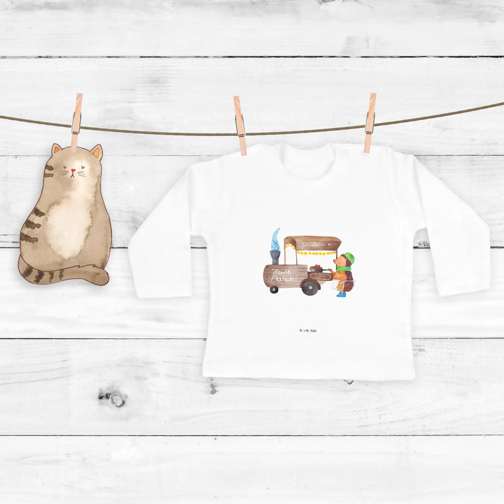 Body z długim rękawem 3-6 miesięcy Jeż kasztany Bio, Mädchen, Langarm, Jungen, Baby, Kleidung, Winter, Weihnachten, Weihnachtsdeko, Nikolaus, Advent, Heiligabend, Wintermotiv, Kastanien, Maronen, Weihnachtsmarkt, Duft