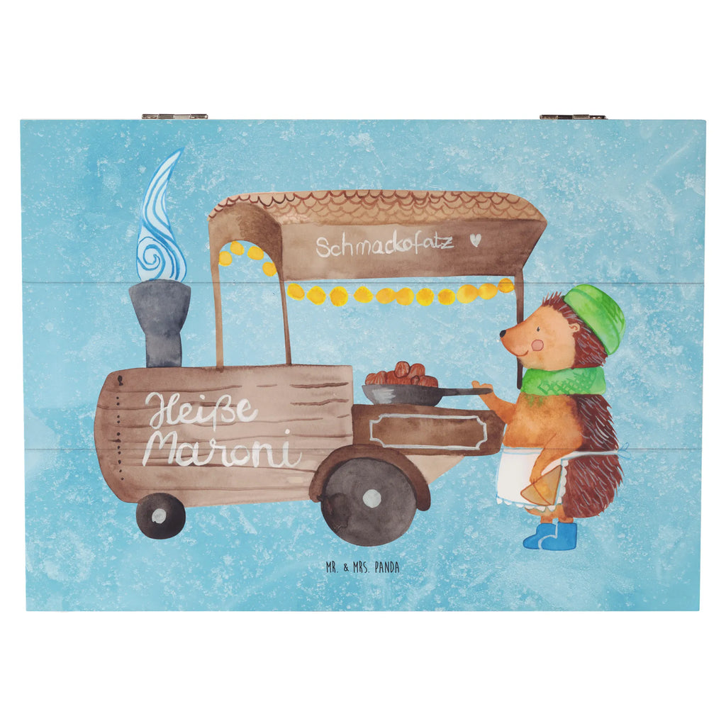 Holzkiste Igel Maronen Erinnerungskiste, Geschenkdose, Schatulle, Truhe, Kiste, Geschenkbox, Schatzkiste, Dekokiste, Erinnerungsbox, Holzkiste, XXL, Aufbewahrungsbox, Winter, Weihnachten, Weihnachtsdeko, Nikolaus, Advent, Heiligabend, Wintermotiv, Kastanien, Maronen, Weihnachtsmarkt, Duft