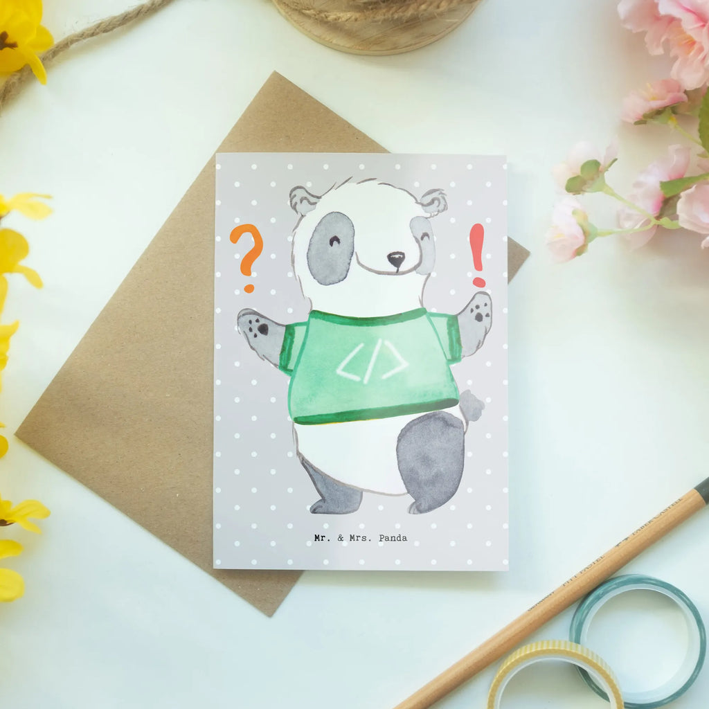 Grußkarte Panda Programmierer Abenteuer Geburtstagskarte, Klappkarte, Glückwunschkarte, Einladungskarte, Karte, Grußkarte, Ansichtskarten, Hochzeitskarte, Beruf, Ausbildung, Jubiläum, Abschied, Rente, Kollege, Kollegin, Geschenk, Schenken, Arbeitskollege, Mitarbeiter, Firma, Danke, Dankeschön, Programmierer Geschenke, Geschenk Programmierer, Panda Programmierer, Programmierer Geschenk, Geschenke Berufe