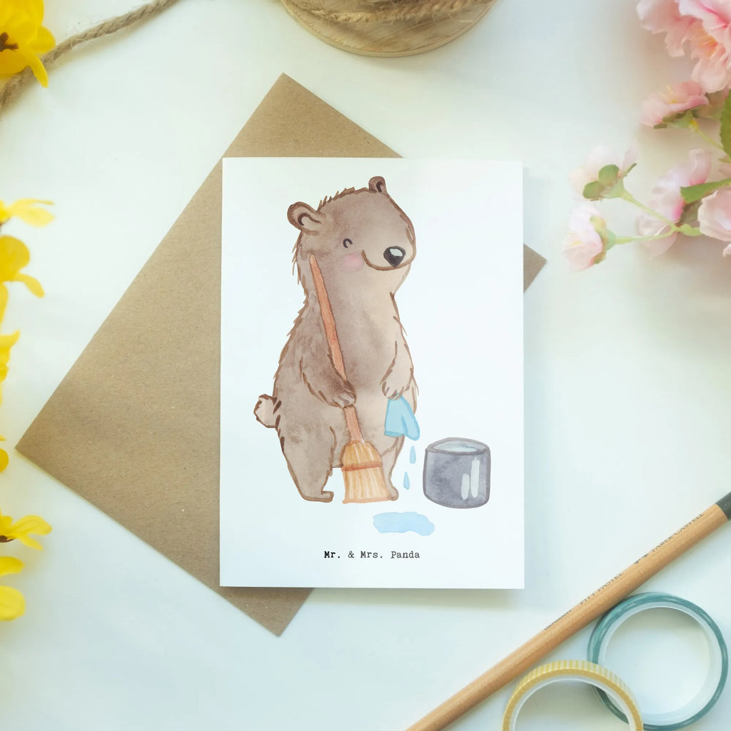 Kartka okolicznościowa sprzątaczka Serce Zawód, Wykształcenie, Jubileusz, Pożegnanie, Emerytura, Kolega, Koleżanka, Prezent, Dawać, Pracownik, Współpracownik, Firma, Dziękuję, Dziękuję bardzo