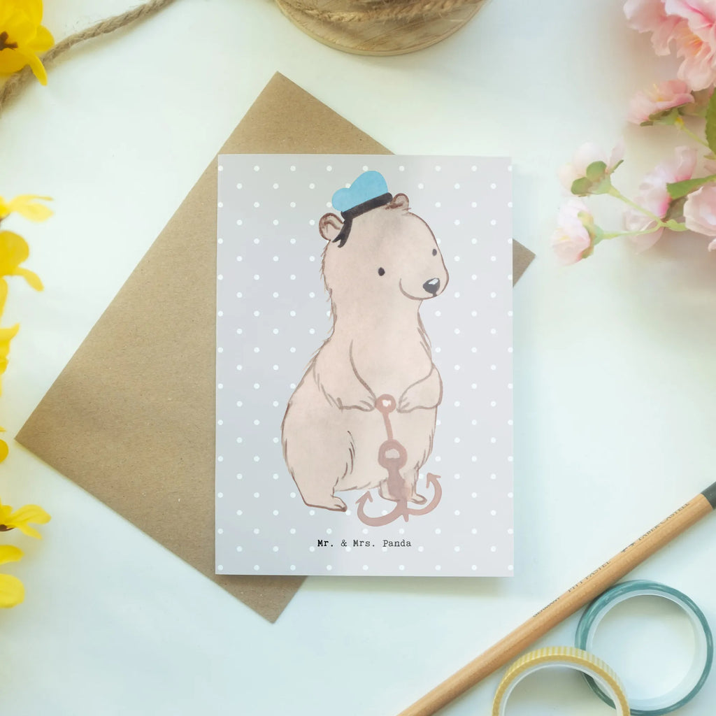 Grußkarte Matrose mit Herz Glückwunschkarte, Geburtstagskarte, Ansichtskarten, Hochzeitskarte, Klappkarte, Einladungskarte, Grußkarte, Karte, Beruf, Ausbildung, Jubiläum, Abschied, Rente, Kollege, Kollegin, Geschenk, Schenken, Arbeitskollege, Mitarbeiter, Firma, Danke, Dankeschön, Schiff, Seeleute, Seemann, Matrose, Schiffsmechaniker