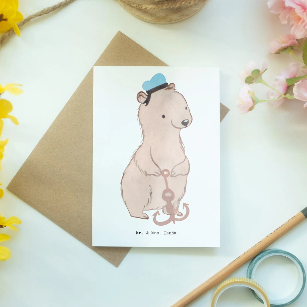 Grußkarte Matrose mit Herz Glückwunschkarte, Geburtstagskarte, Ansichtskarten, Hochzeitskarte, Klappkarte, Einladungskarte, Grußkarte, Karte, Beruf, Ausbildung, Jubiläum, Abschied, Rente, Kollege, Kollegin, Geschenk, Schenken, Arbeitskollege, Mitarbeiter, Firma, Danke, Dankeschön, Schiff, Seeleute, Seemann, Matrose, Schiffsmechaniker