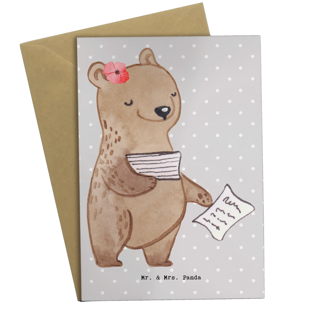 Greetings card Bookkeeper Heart birthday card, invitation card, wedding card, greeting card, folding card, gift, gift idea, best, farewell gift, passing exam, anniversary, retirement, promotion, job start, sayings, funny, profession