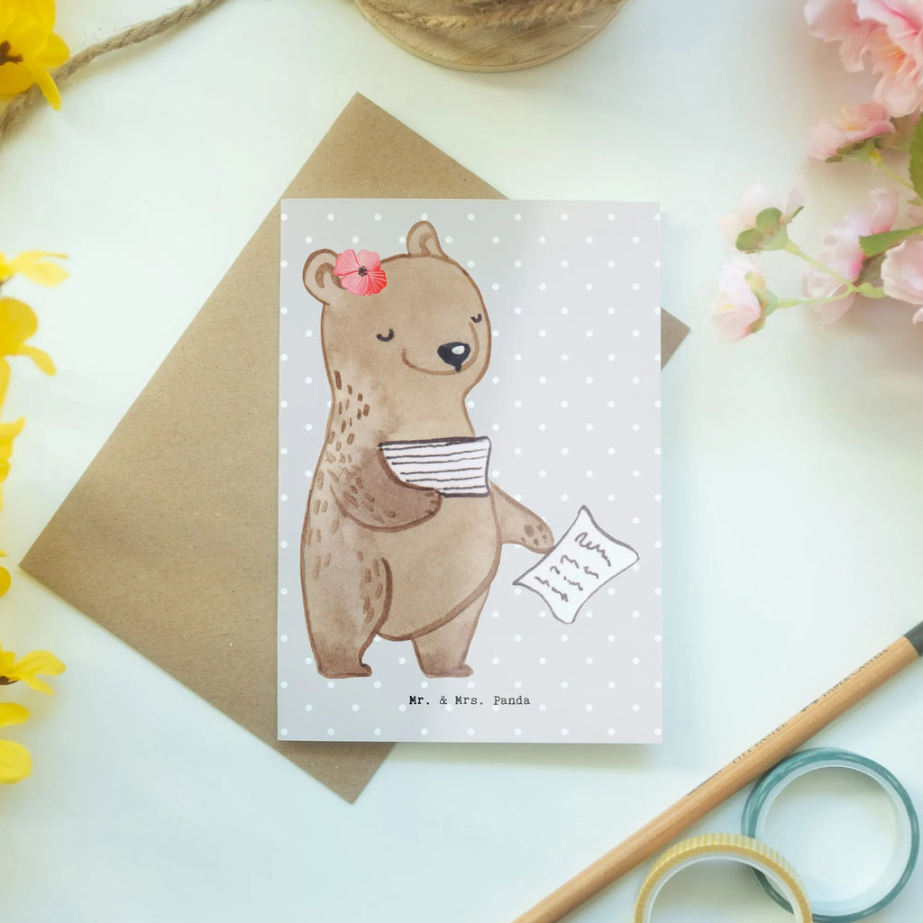 Greetings card Bookkeeper Heart birthday card, invitation card, wedding card, greeting card, folding card, gift, gift idea, best, farewell gift, passing exam, anniversary, retirement, promotion, job start, sayings, funny, profession