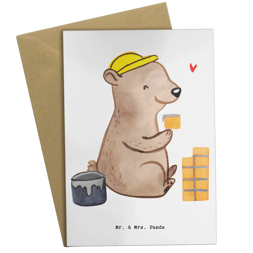 Grußkarte Maurer mit Herz Klappkarte, Einladungskarte, Glückwunschkarte, Grußkarte, Ansichtskarten, Geburtstagskarte, Karte, Hochzeitskarte, Beruf, Ausbildung, Jubiläum, Abschied, Rente, Kollege, Kollegin, Geschenk, Schenken, Arbeitskollege, Mitarbeiter, Firma, Danke, Dankeschön, Maurermeister, Maurer, Gesellenprüfung, Maurerbetrieb, Handwerker