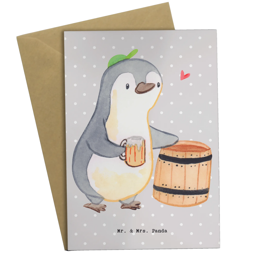 Greetings card beer brewer heart folding card, invitation card, greeting card, birthday card, wedding card, gift, gift idea, best, farewell gift, passing exam, anniversary, retirement, promotion, job start, sayings, funny, profession