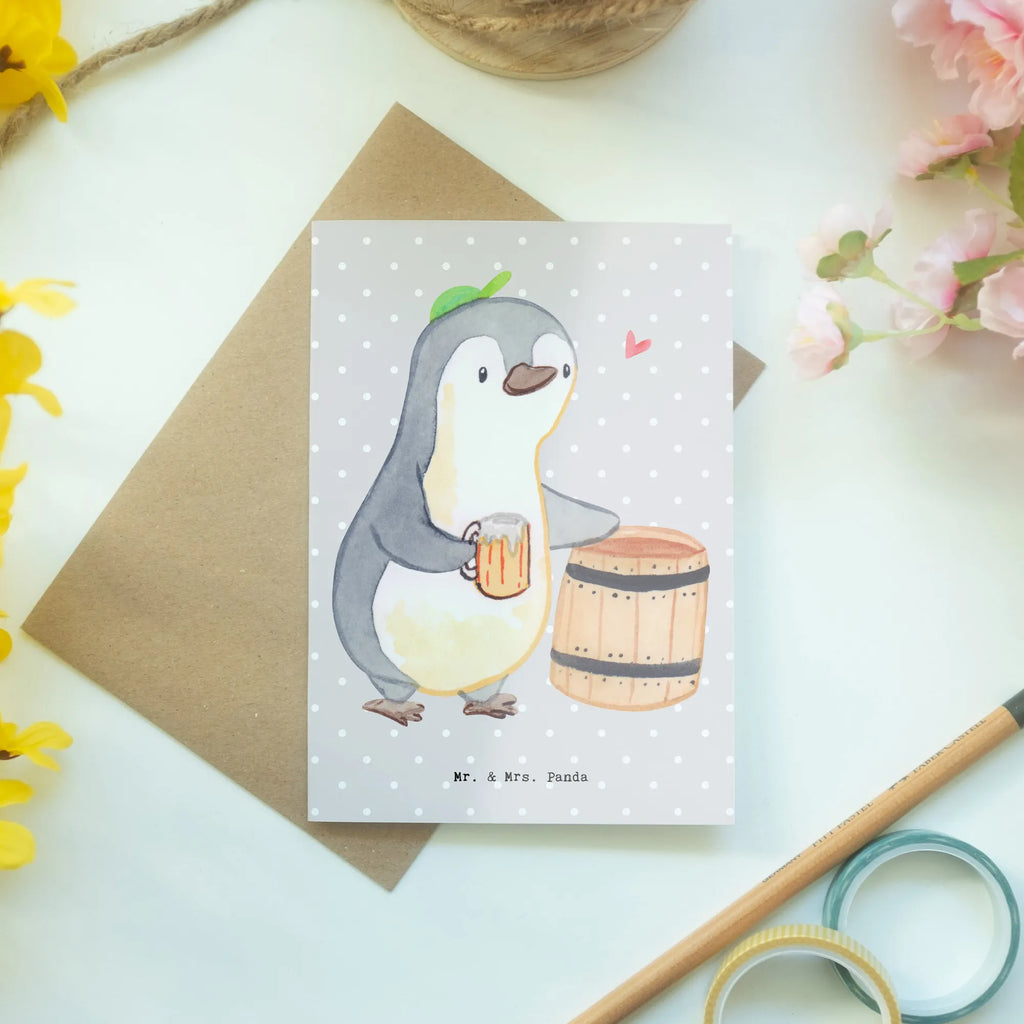 Greetings card beer brewer heart folding card, invitation card, greeting card, birthday card, wedding card, gift, gift idea, best, farewell gift, passing exam, anniversary, retirement, promotion, job start, sayings, funny, profession