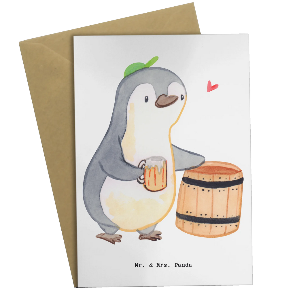 Greetings card beer brewer heart folding card, invitation card, greeting card, birthday card, wedding card, gift, gift idea, best, farewell gift, passing exam, anniversary, retirement, promotion, job start, sayings, funny, profession