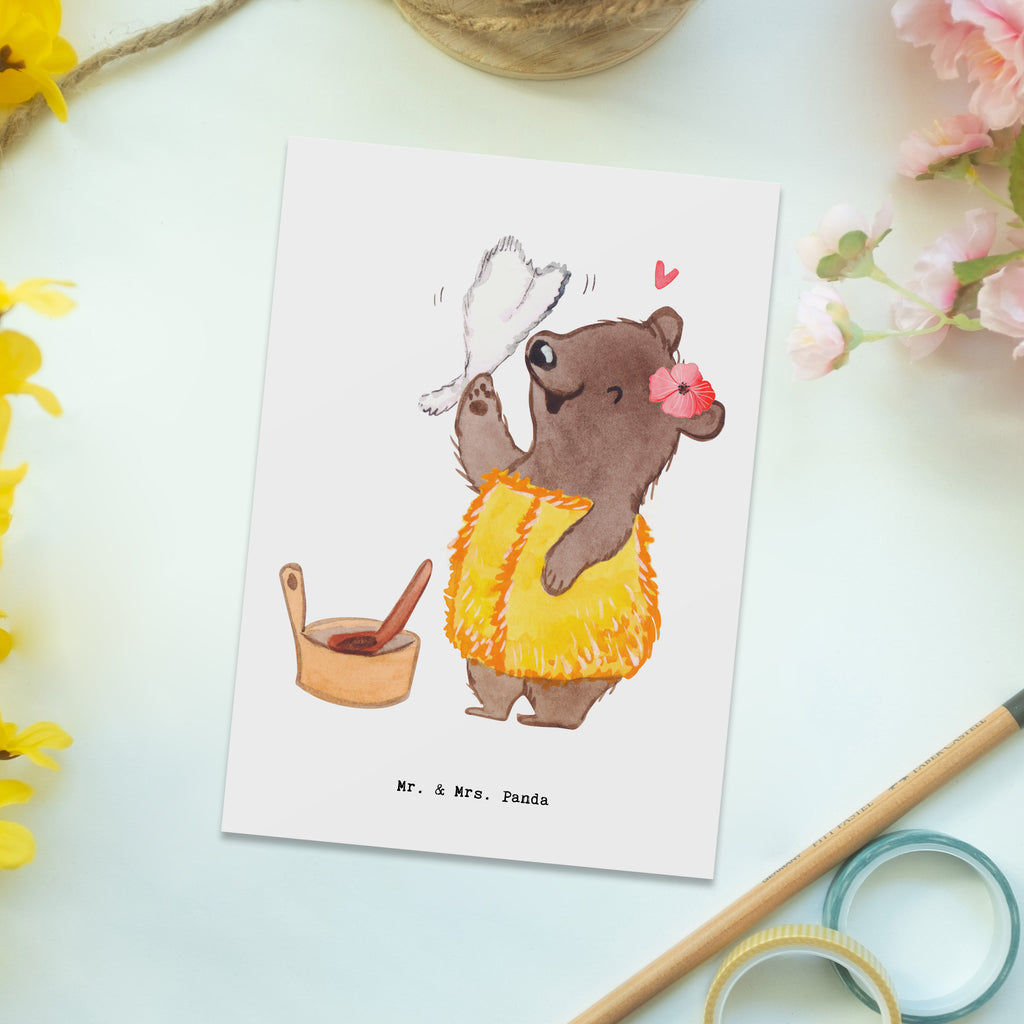 Postcard Sauna Mistress Heart Ansichtskarte, Ansichtskarten, Kunstkarten, Postkarte, Fotokarte, bildkarte, Designkarte, Grußkarte, spruchkarte, einzelkarte, Motivkarte, kunstkarte, Postkarten, Abschied, Jubiläum, Rente, Kollege, Geschenk, Kollegin, Arbeitskollege, Mitarbeiter, Firma, Danke, Dankeschön, Schenken, Beruf, Ausbildung