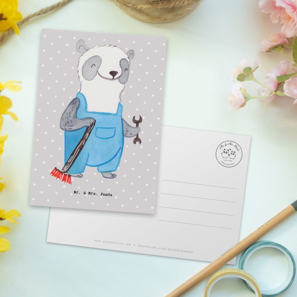 Postcard janitor heart invitation card, letter, Postcard, gift card, invitation, card, paper, gift, postcards, gift idea, best, farewell gift, passing exam, anniversary, retirement, promotion, job start, sayings, funny, profession